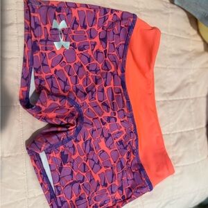 Under Armour Kids' Purple and Coral Pink Patterned Shorts